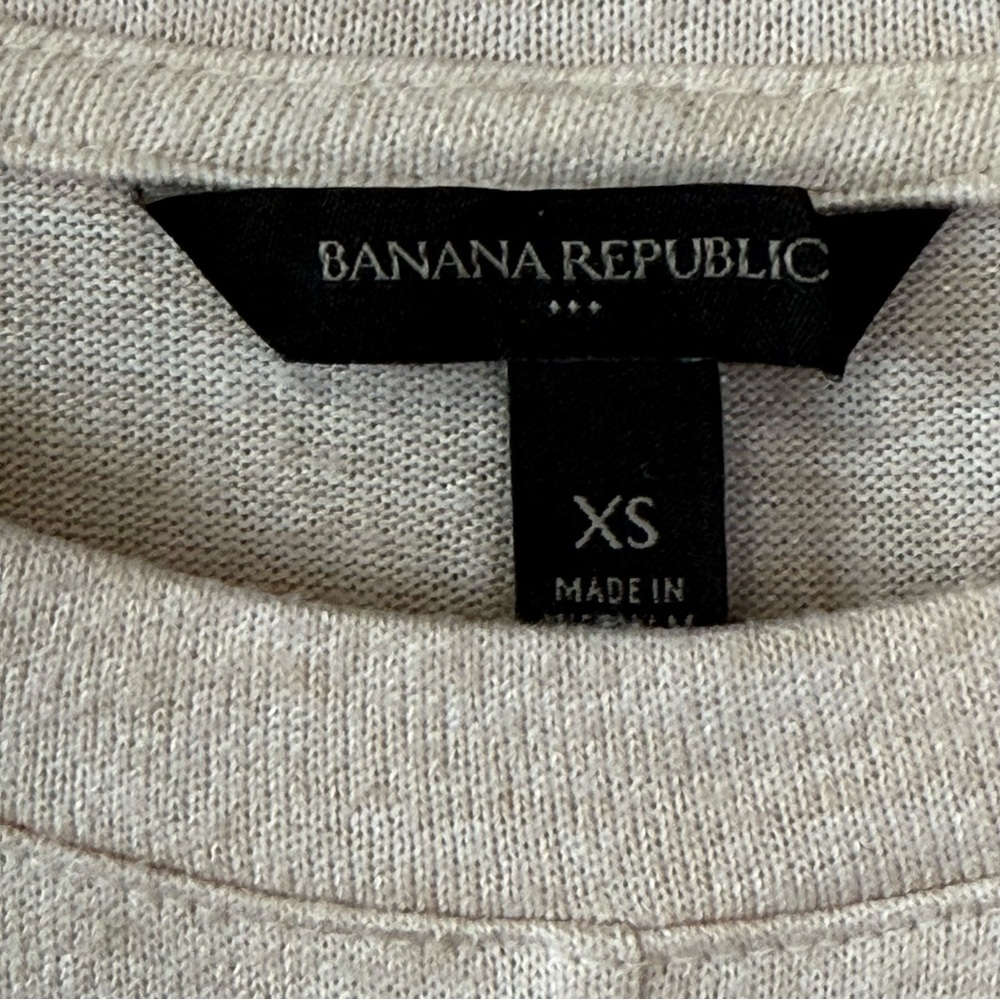 Banana Republic‎ Boatneck Sweater Front Seam Beige Size XS - Picture 3 of 15